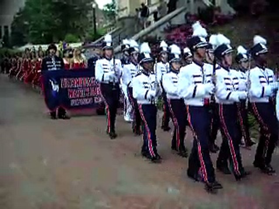 Hermitage High School Marching Band steps off