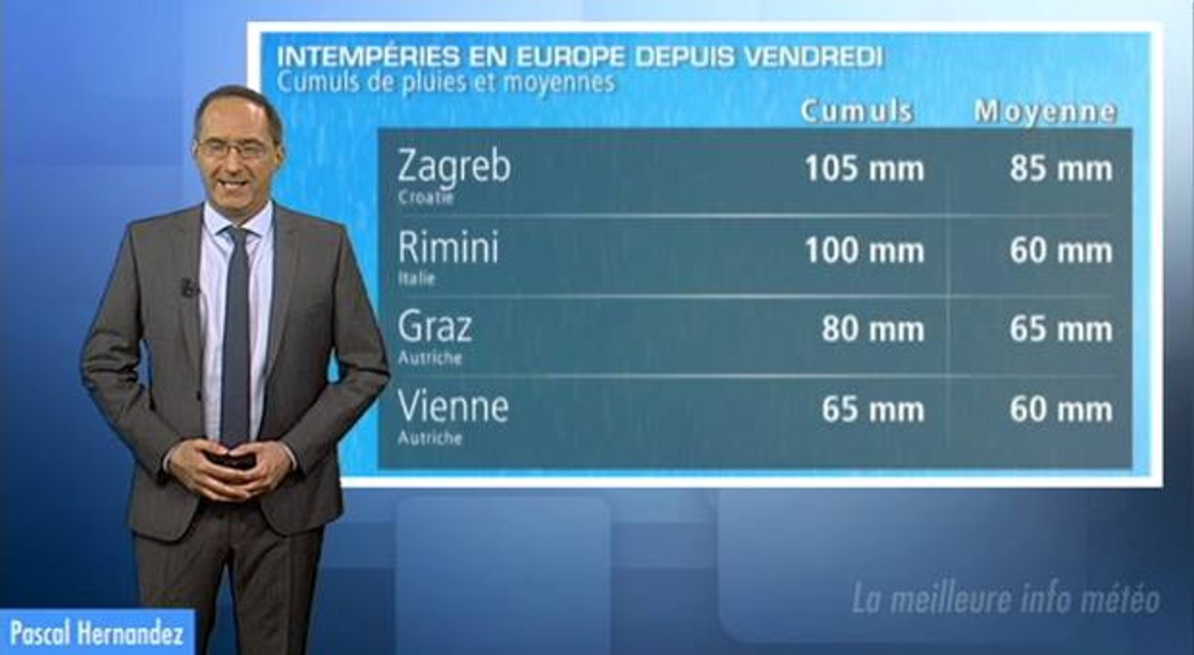 Europe centrale : fortes pluies et orages