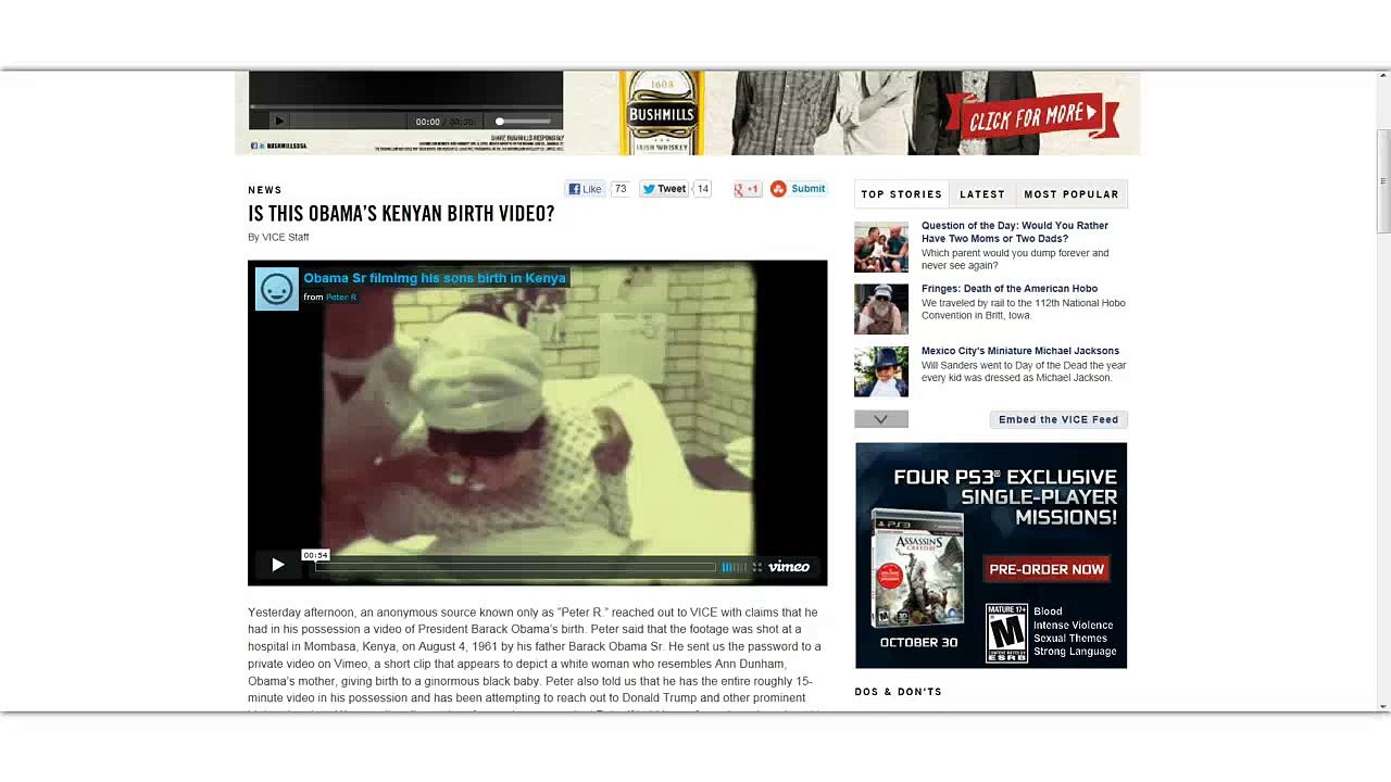 Home video of Obama's birth in Kenyan hospital