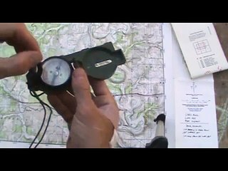 Navigation with lensatic compass and map 1