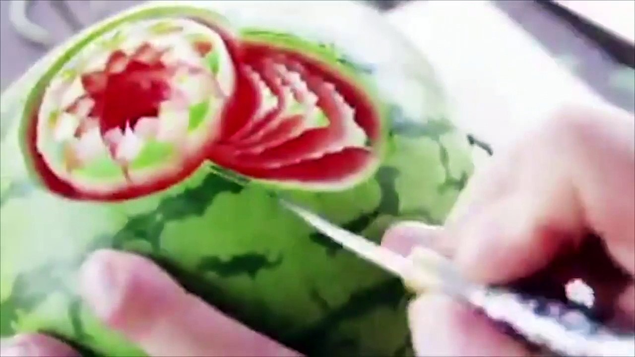 The making of flower on a watermelon