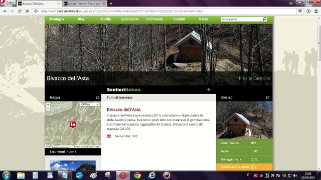 Monte Taront e bivacco dell'Asta