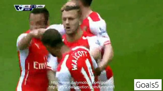 Theo Walcott 2nd Goal Arsenal 2 - 0 WBA Premier League 24-5-2015