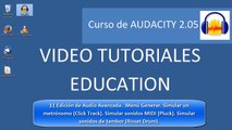 Tutorial Audacity 11/22 Edición Avanzada. Simular metrónomo, notas MIDI y sonido de tambor.