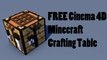 FREE Cinema 4D Minecraft 3D Crafting Table Rig