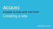 Creating a site - Acquia Cloud Site Factory