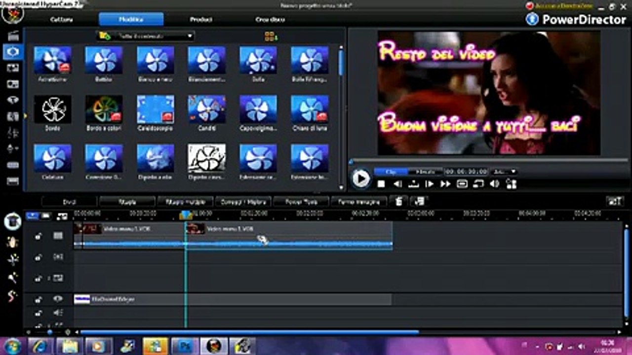 Tutorial come si usa Cyberlink Powerdirector 8  1/2