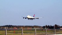 【ＨＤ動画】 Delta AirLines Boeing 747 Landing @成田 NRT