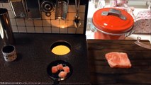 Miniature Trashcan Cooking Yakiniku(Japanese Barbecue)-ゴミ箱で焼肉-미니어쳐 휴지통 요리