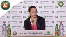 Conférence de presse Caroline Garcia / 1er Tour Roland-Garros 2015