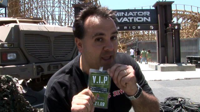Terminator Salvation The Ride Roller Coaster POV Media Day Six Flags Magic Mountain