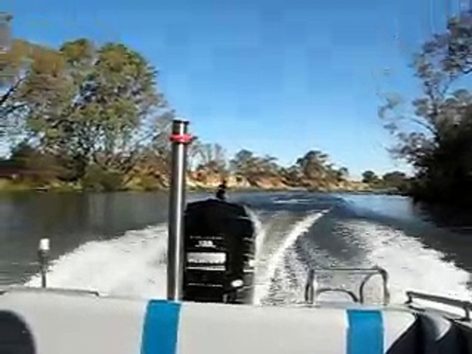 First attempt at wakeboarding with Caribbean Jaguar ski boat 135 hp Mercury Black Max