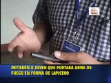 Chota, detienen a joven con arma en forma de lapicero