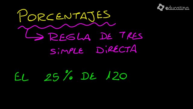 Porcentajes por regla de tres simple. - Aritmética - Educatina