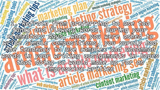 Three Simple Guidelines When Writing Article Marketing Content