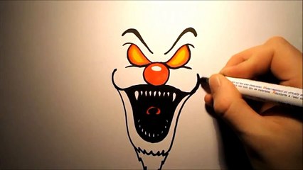 How to draw an Evil Clown (Easy)