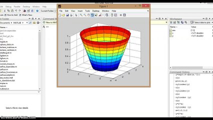 Funciones y sólidos de Revolución en MatLab