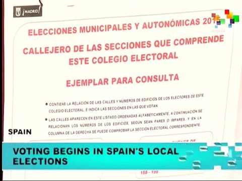 Voting Begins in Spain’s Local Elections