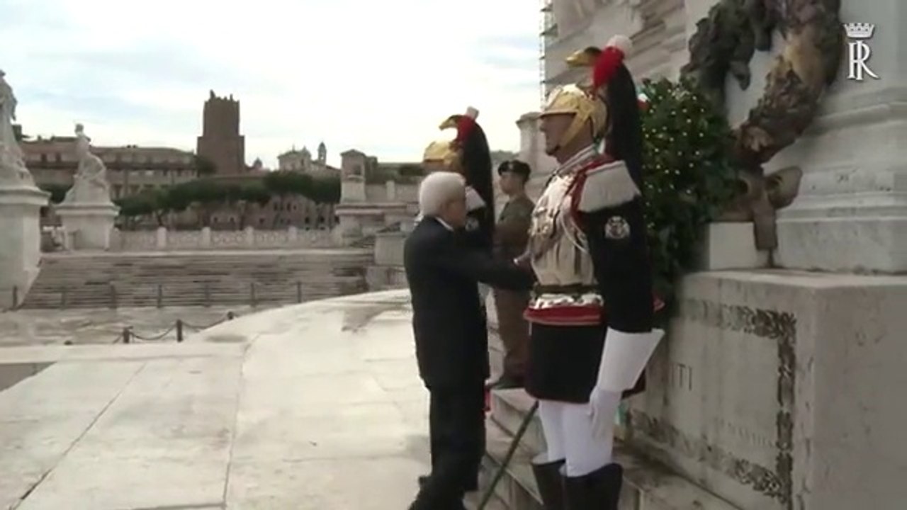 Roma - Presidente Mattarella, 100° anniversario Grande Guerra