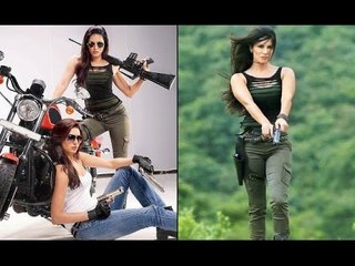 Sunny Leone Holds A Gun - BT
