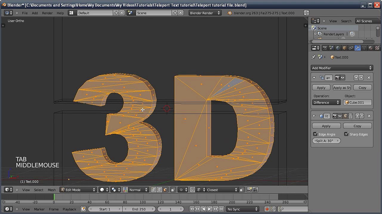 Blender Tutorial: Teleporting Text Effect