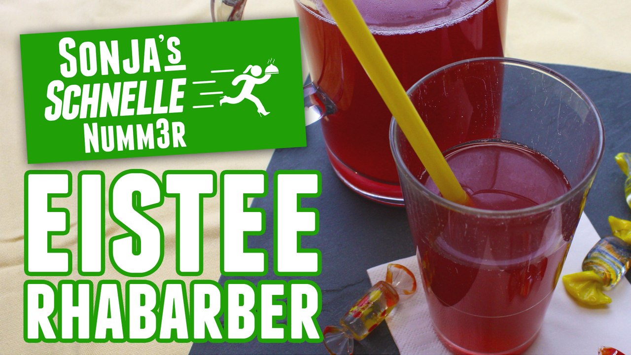 Selbstgemachter Rhabarber-Eistee - Rezept (Sonja's Schnelle Nummer #57)