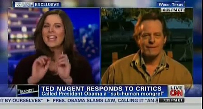 Ted Nugent Responds to Critics for Calling President Obama 'SubHuman Mongrel' on CNN Erin Burnett