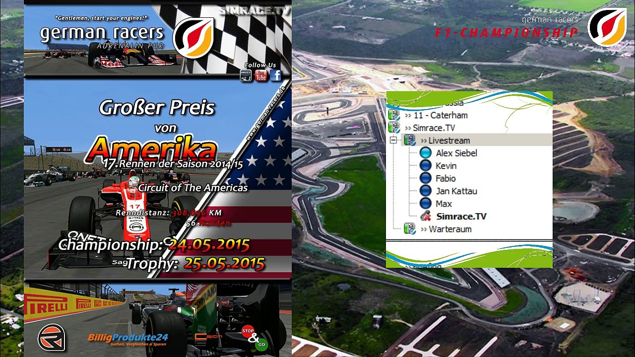 F1 Championship 2014-15 - 17 Großer Preis der USA
