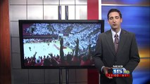 Ball State student makes shocking half-court shot for free tuition