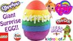 Giant Rainbow Play Doh Surprise Egg | Shopkins BFFs My Little Pony Kinder Eggs LEGO Awesome Toys TV