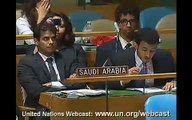 عبدالعزيز طرابزوني يلقي كلمة الشباب في الأمم المتحدة