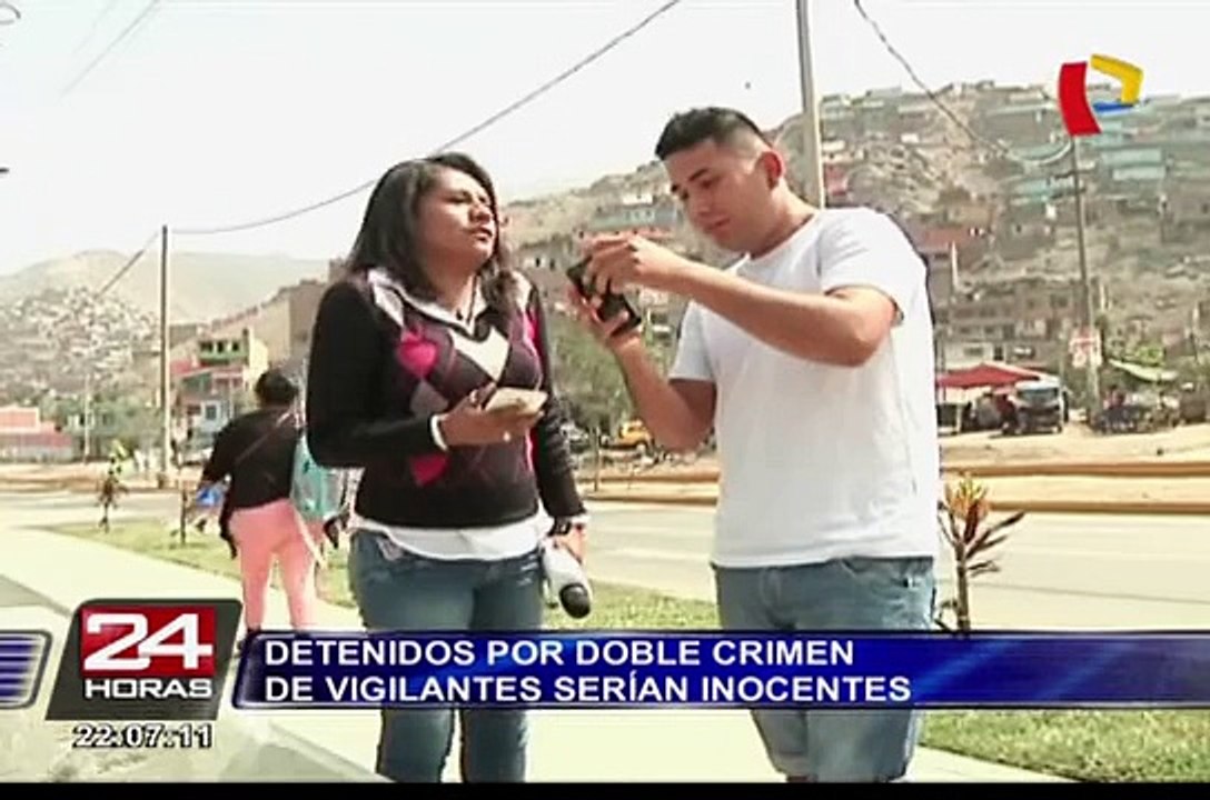 Detenidos por doble crimen de vigilantes en SJL serían inocentes