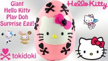 NEW Giant Hello Kitty Play Doh Surprise Egg | Tokidoki Hello Kitty Frenzies Fashems