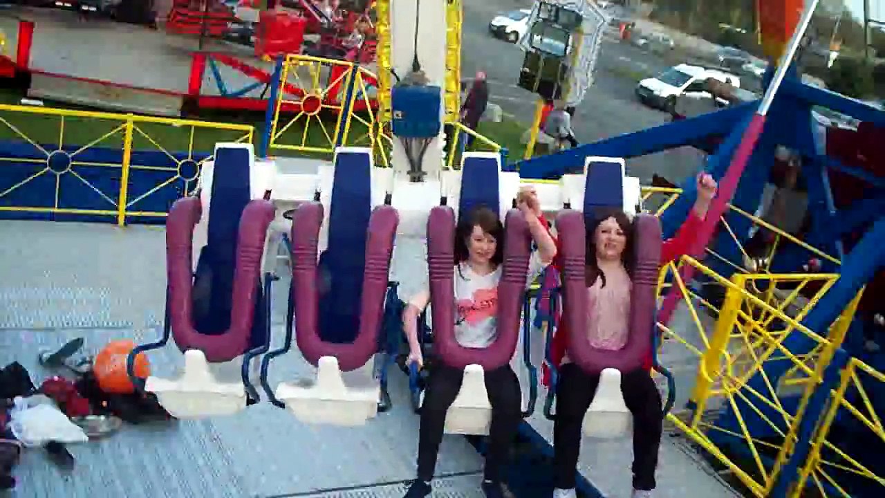 Girl is sick at then end of "Freakout" ride