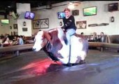 Woman Faceplants on Rowdy Mechanical Bull