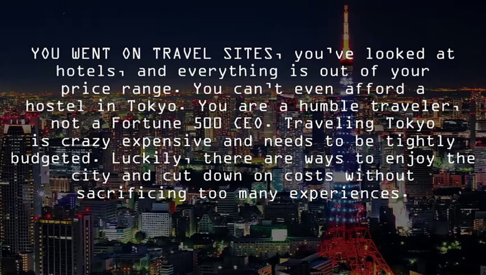 ⁣4 INVALUABLE TIPS FOR TRAVELING CHEAP IN TOKYO