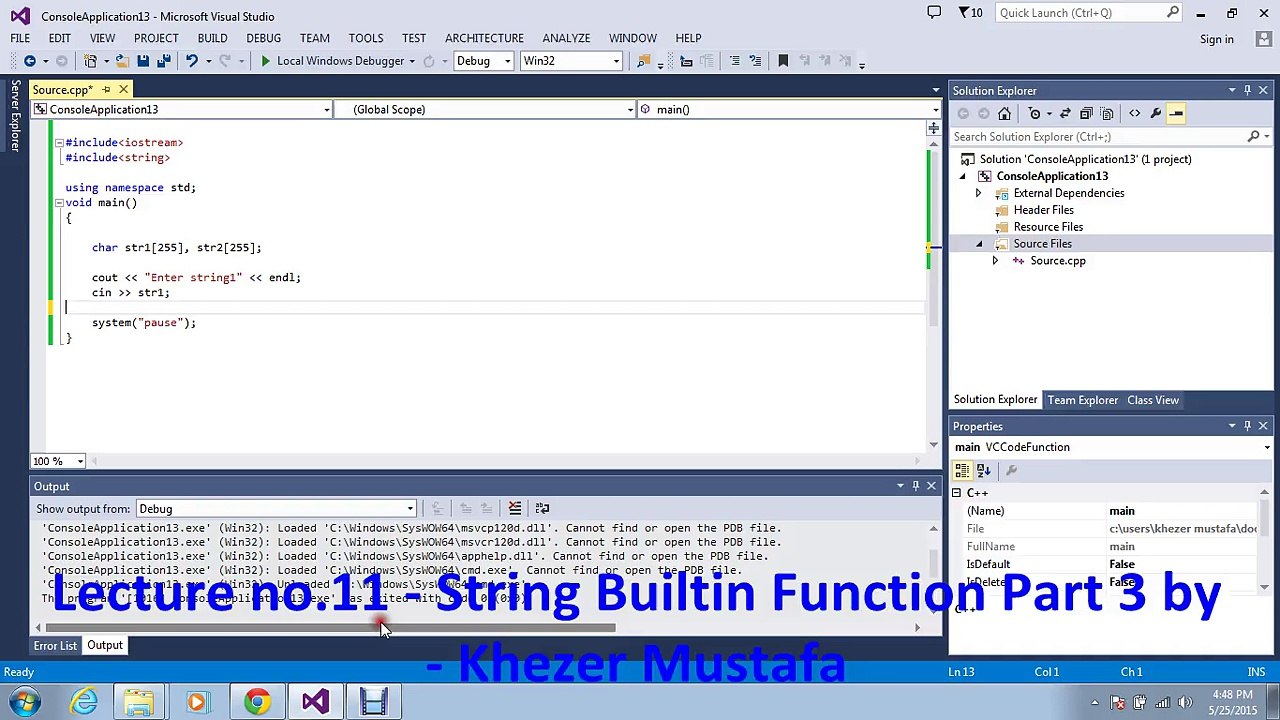 Lecture no.11 - String Builtin Function Part 3 by - Khezer Mustafa