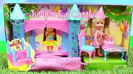 Barbie Kelly BOUNCE HOUSE Birthday Jumpin' Fun Castle With Frozen Elsa   Anna's Kids