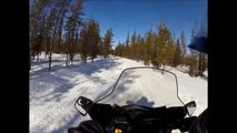 Snowmobile driving in Finnish Lapland