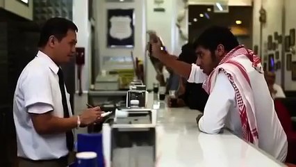 saudi giving food order in english