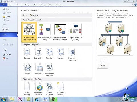 Microsoft Visio 2010 Training Tutorial Backstage View