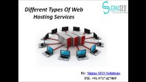 Different Types Of Web Hosting Services