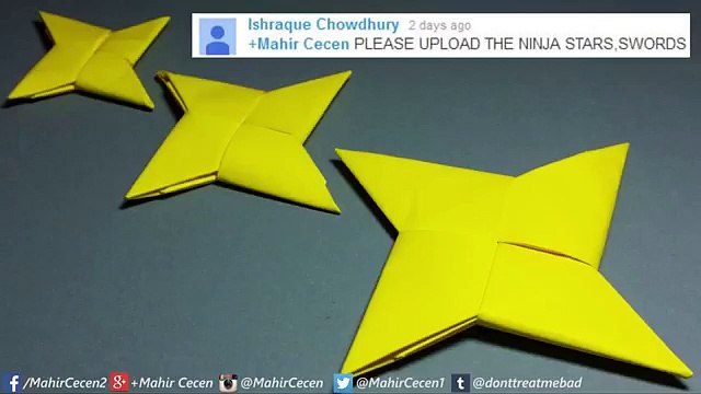 How to make a Paper Ninja Star Origami Ninja Star Easy For Beginners 2