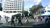 Idiot cyclist vs pedestrian - Adelaide street Brisbane 140912