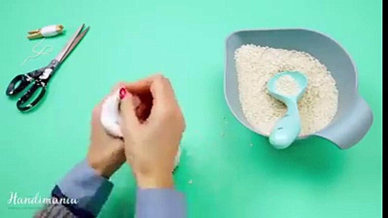 she cuts old socks in half the result simply amazing