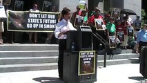 Budget Rally Protesting Governor Schwarzenegger - CA State Senator Mark Leno