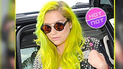 (Video) Kesha Shows Off Her Slime Green Hair