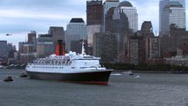 QE2's farewell to New York, October 2008, QM2/QE2 tandem crossing