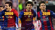 Messi's goals in Spanish Cup finals