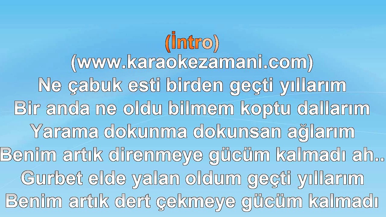 Gamze Akın - Yıllarım - 2011 TÜRKÇE KARAOKE